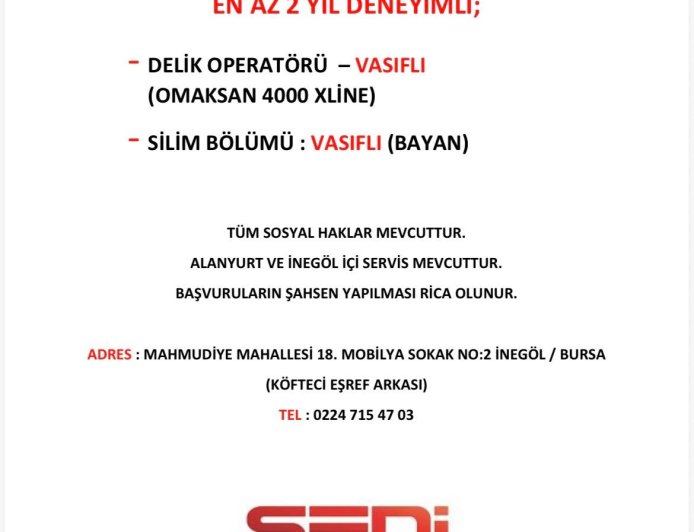 Sedi üretim bölümü